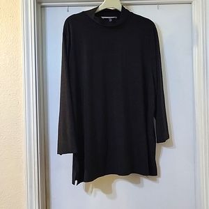 Womens Black  Cowl Turtleneck Sweater Size 2X